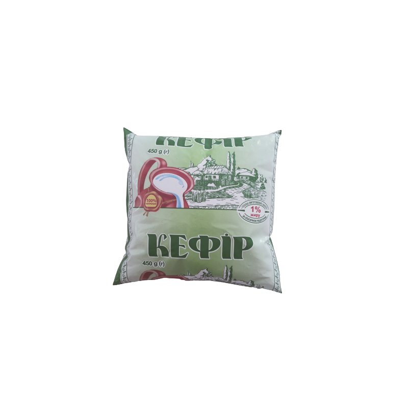 Кефір БАЛМОЛОКО 1%, 450г, плівка поліетиленова